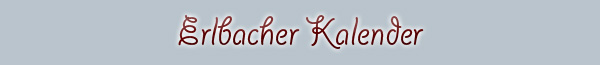 Erlbacher Kalender